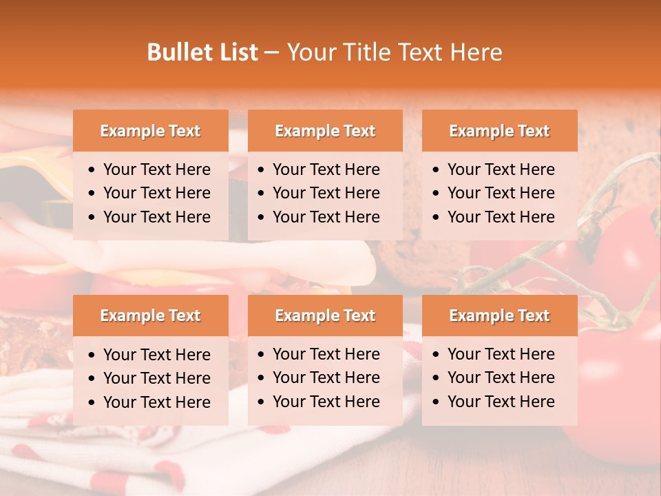 Foods Vegetables Toast PowerPoint Template