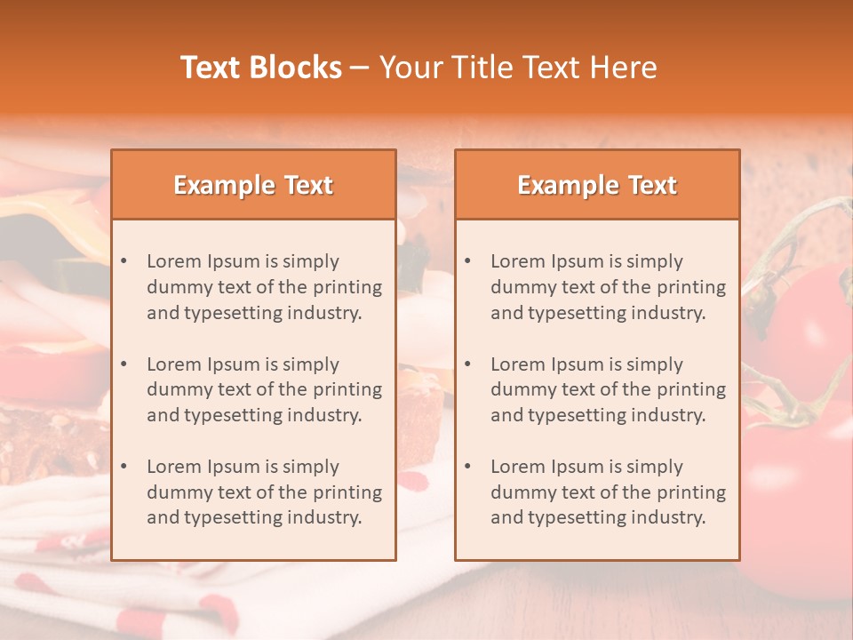 Foods Vegetables Toast PowerPoint Template