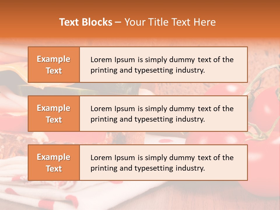 Foods Vegetables Toast PowerPoint Template