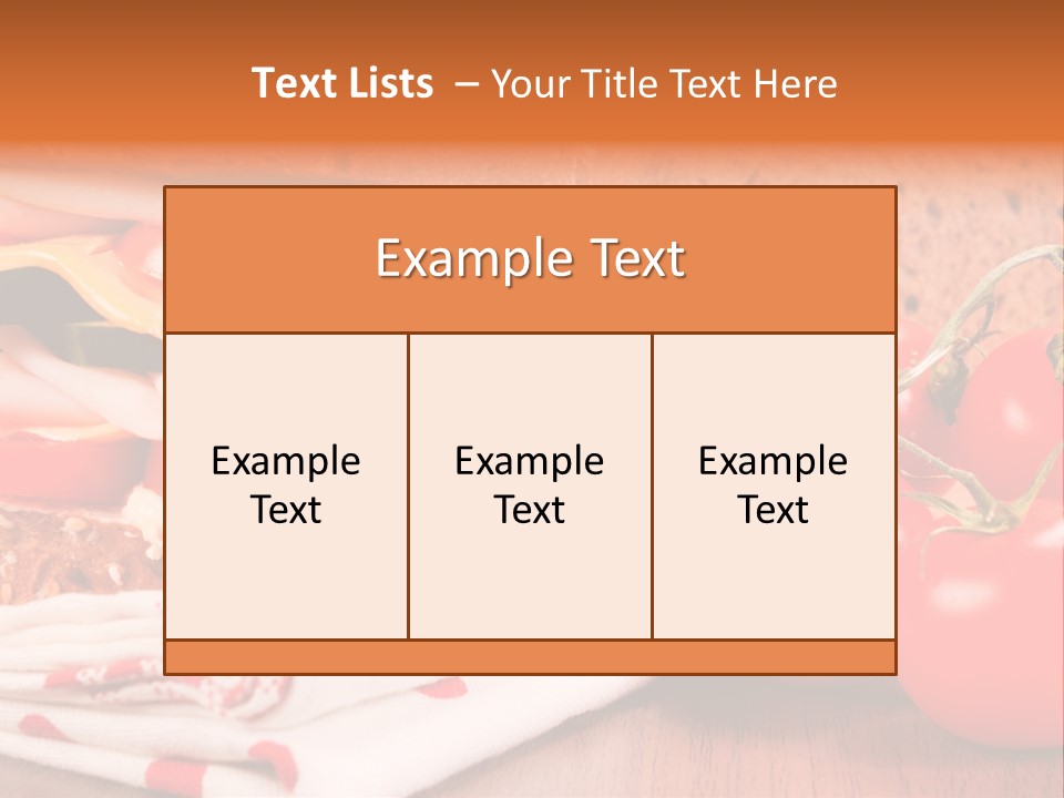 Foods Vegetables Toast PowerPoint Template