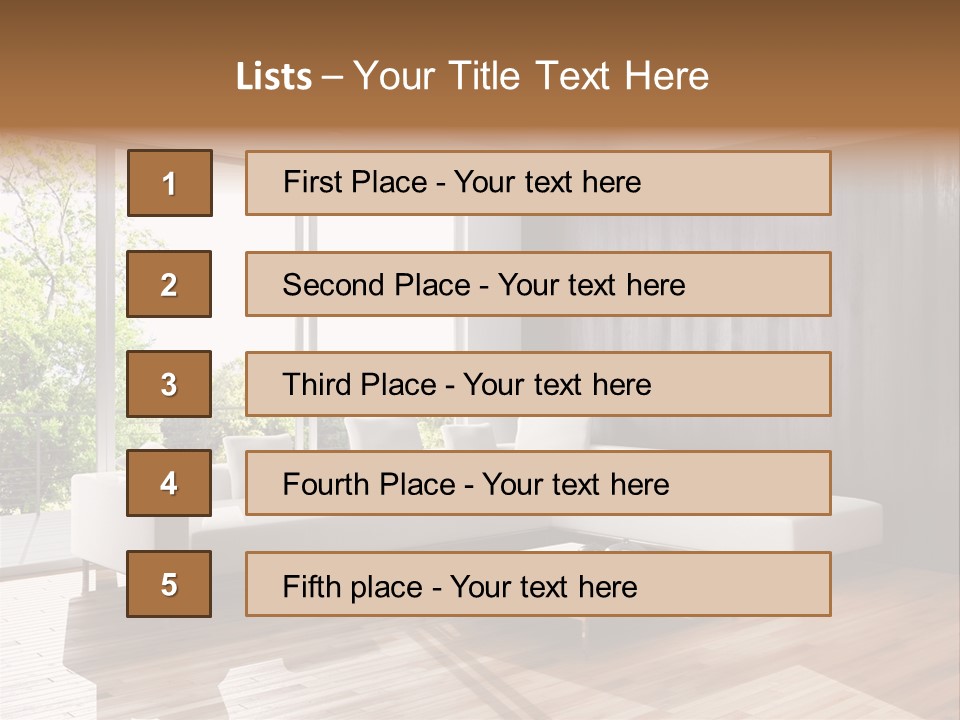 Living Room Luce Luci PowerPoint Template