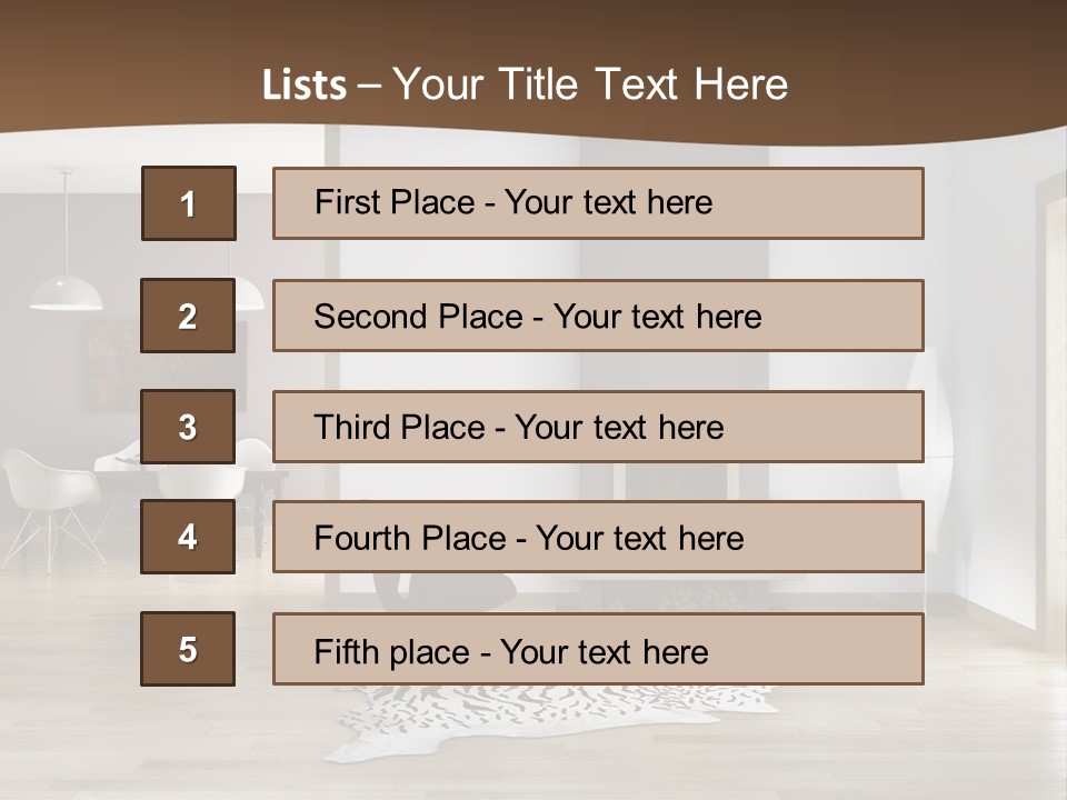 Lampada Poltrona Residenziali PowerPoint Template