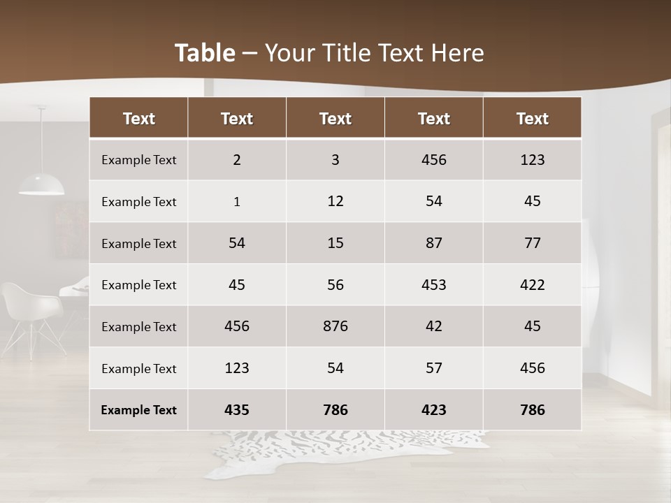 Lampada Poltrona Residenziali PowerPoint Template