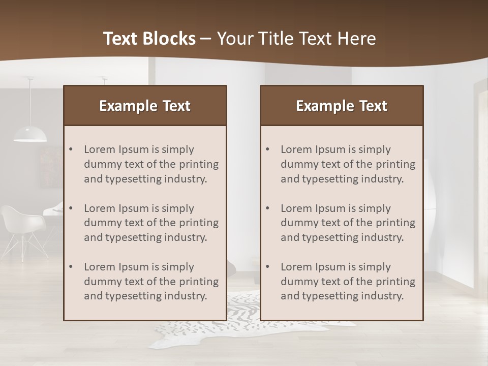 Lampada Poltrona Residenziali PowerPoint Template
