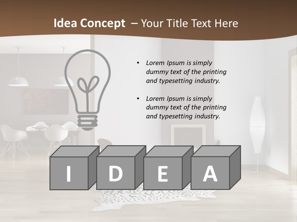 Lampada Poltrona Residenziali PowerPoint Template