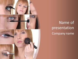 Girl Blush Eyebrow PowerPoint Template