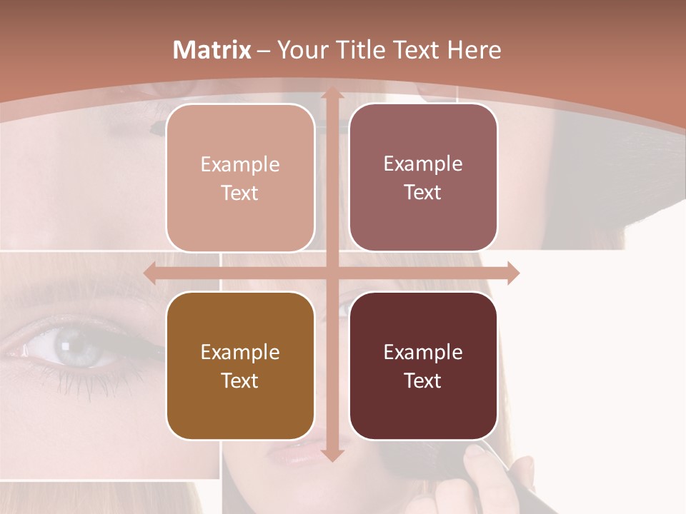 Girl Blush Eyebrow PowerPoint Template