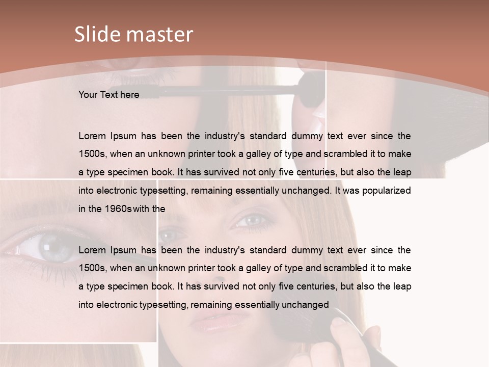 Girl Blush Eyebrow PowerPoint Template