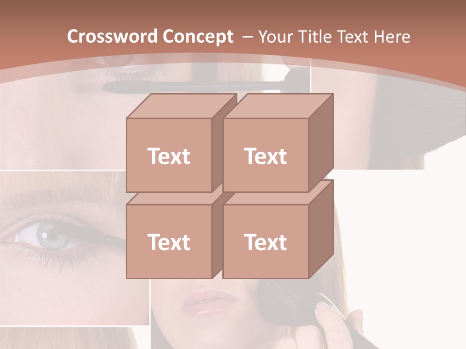 Girl Blush Eyebrow PowerPoint Template