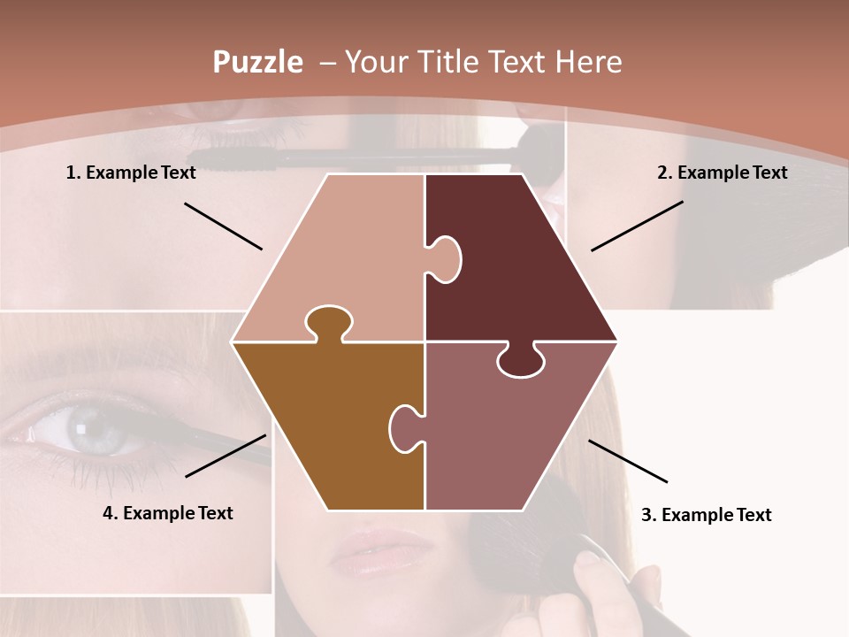 Girl Blush Eyebrow PowerPoint Template