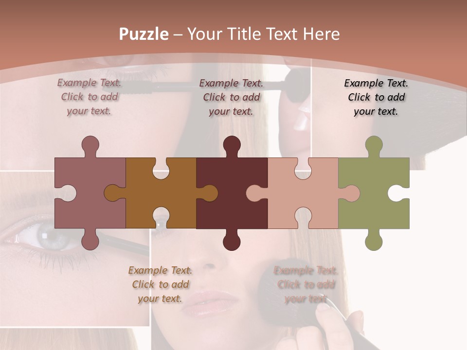 Girl Blush Eyebrow PowerPoint Template