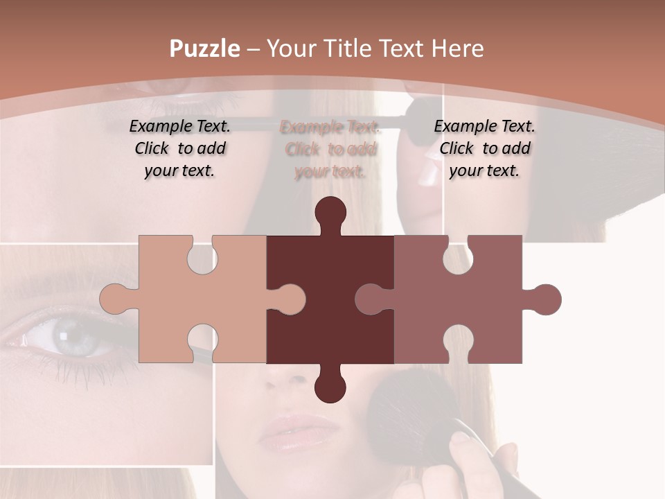 Girl Blush Eyebrow PowerPoint Template