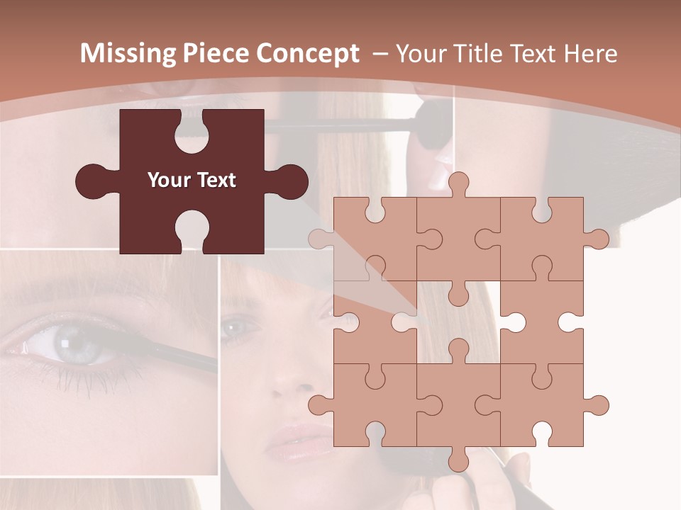 Girl Blush Eyebrow PowerPoint Template