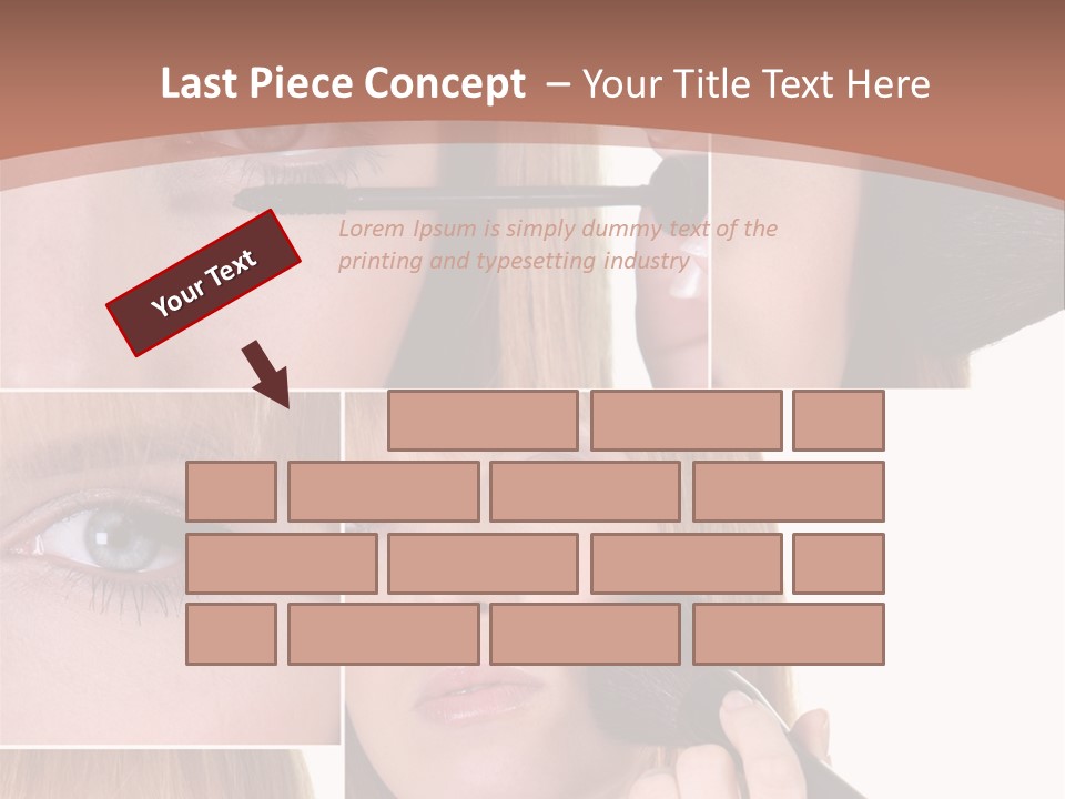 Girl Blush Eyebrow PowerPoint Template