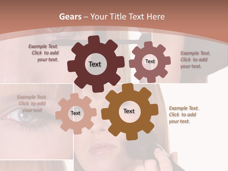 Girl Blush Eyebrow PowerPoint Template