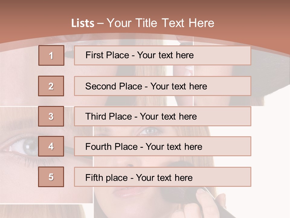 Girl Blush Eyebrow PowerPoint Template