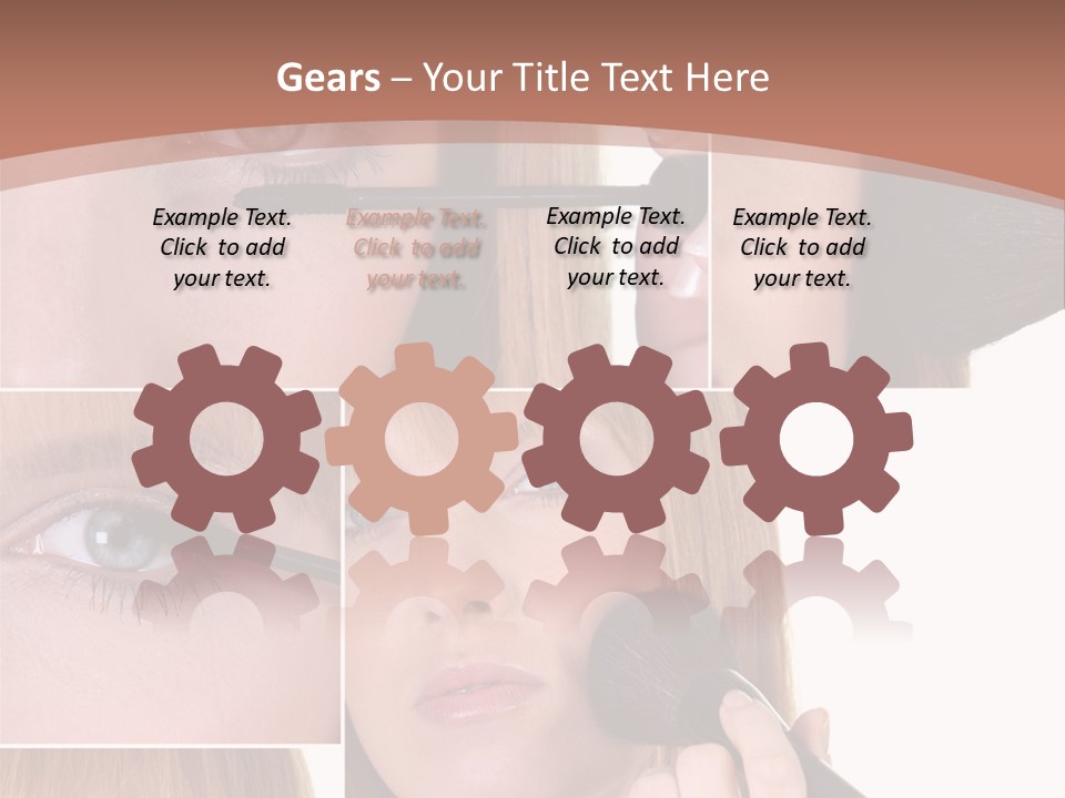 Girl Blush Eyebrow PowerPoint Template