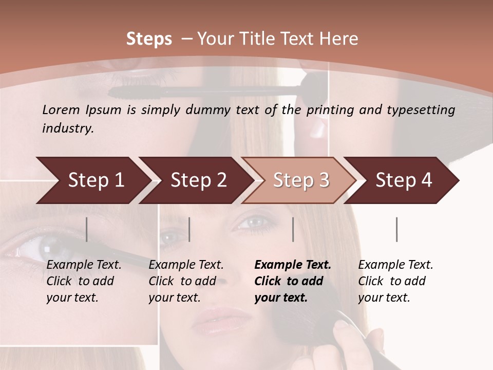 Girl Blush Eyebrow PowerPoint Template