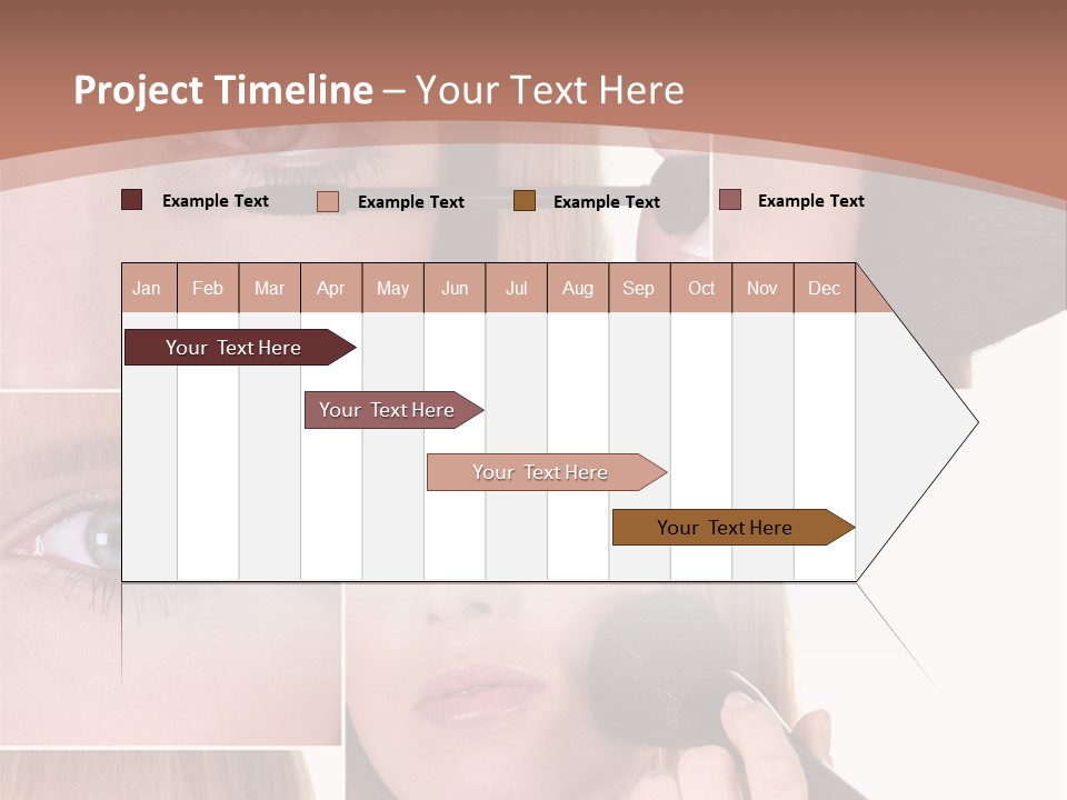 Girl Blush Eyebrow PowerPoint Template