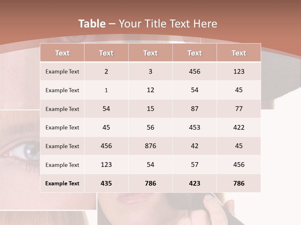 Girl Blush Eyebrow PowerPoint Template