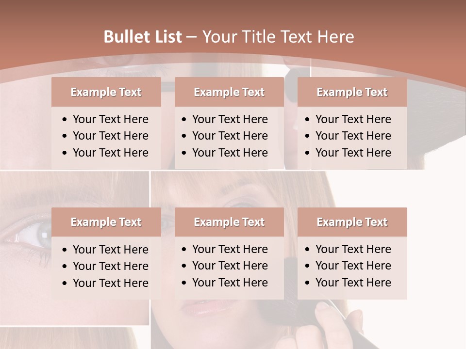 Girl Blush Eyebrow PowerPoint Template