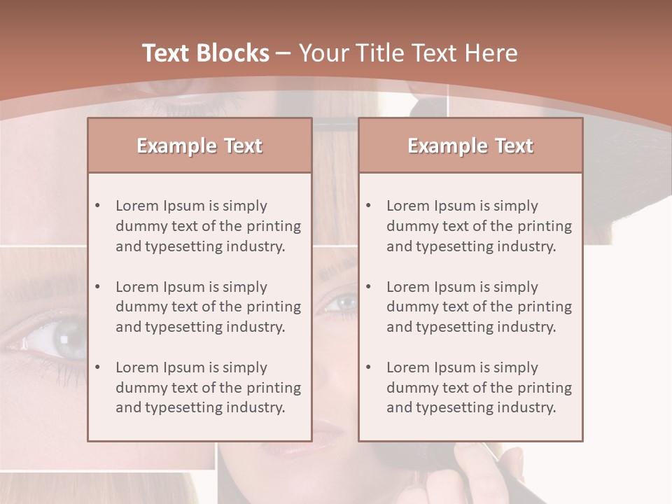 Girl Blush Eyebrow PowerPoint Template