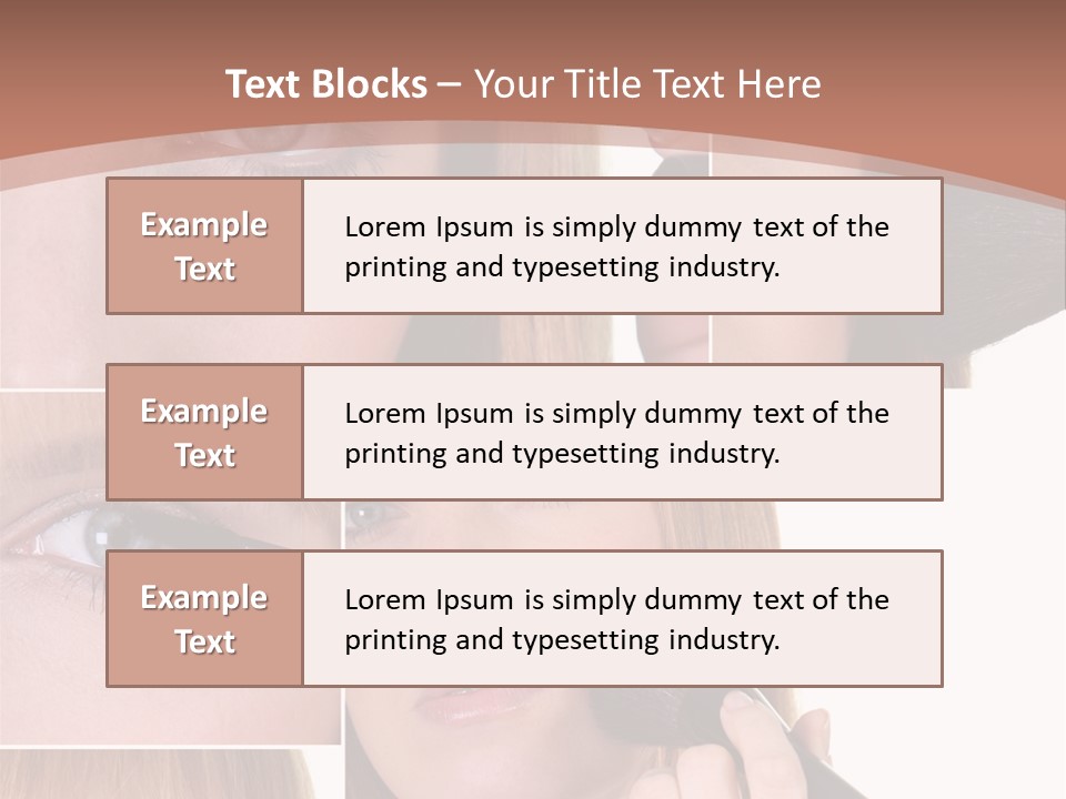 Girl Blush Eyebrow PowerPoint Template