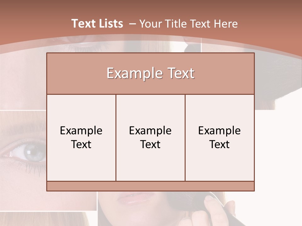 Girl Blush Eyebrow PowerPoint Template