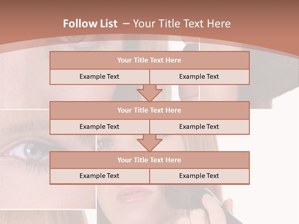 Girl Blush Eyebrow PowerPoint Template