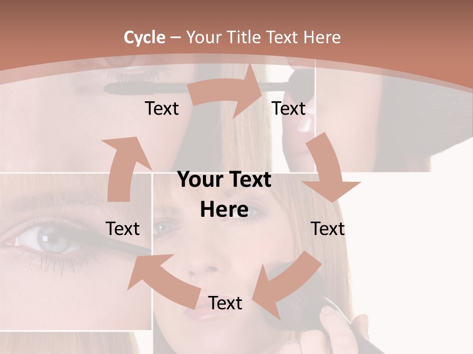 Girl Blush Eyebrow PowerPoint Template