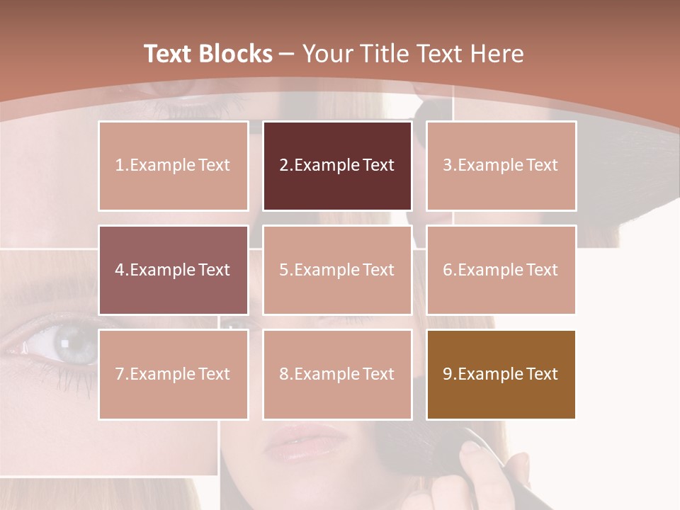 Girl Blush Eyebrow PowerPoint Template