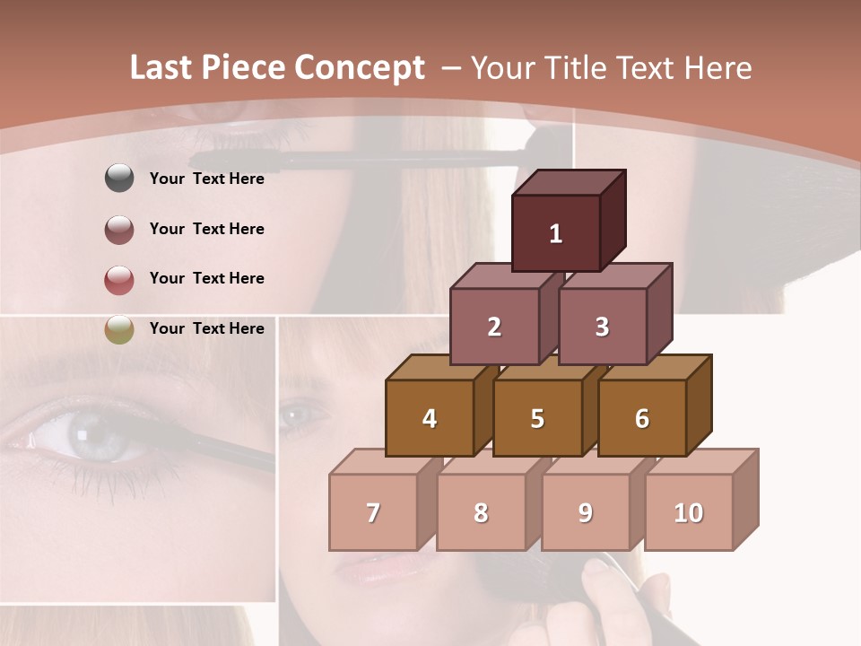 Girl Blush Eyebrow PowerPoint Template