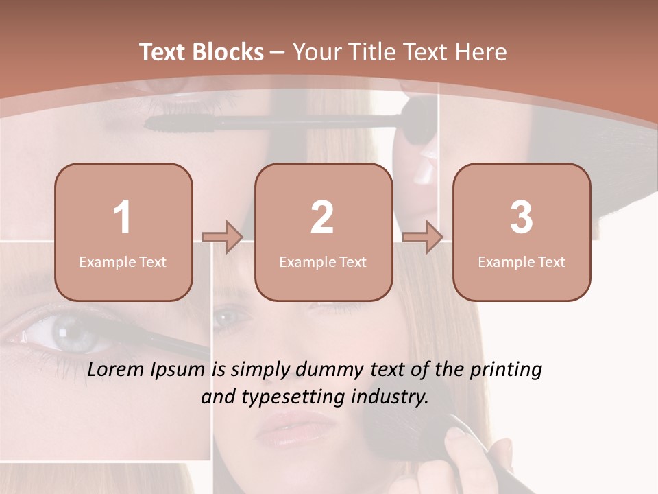 Girl Blush Eyebrow PowerPoint Template