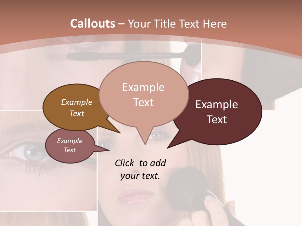 Girl Blush Eyebrow PowerPoint Template