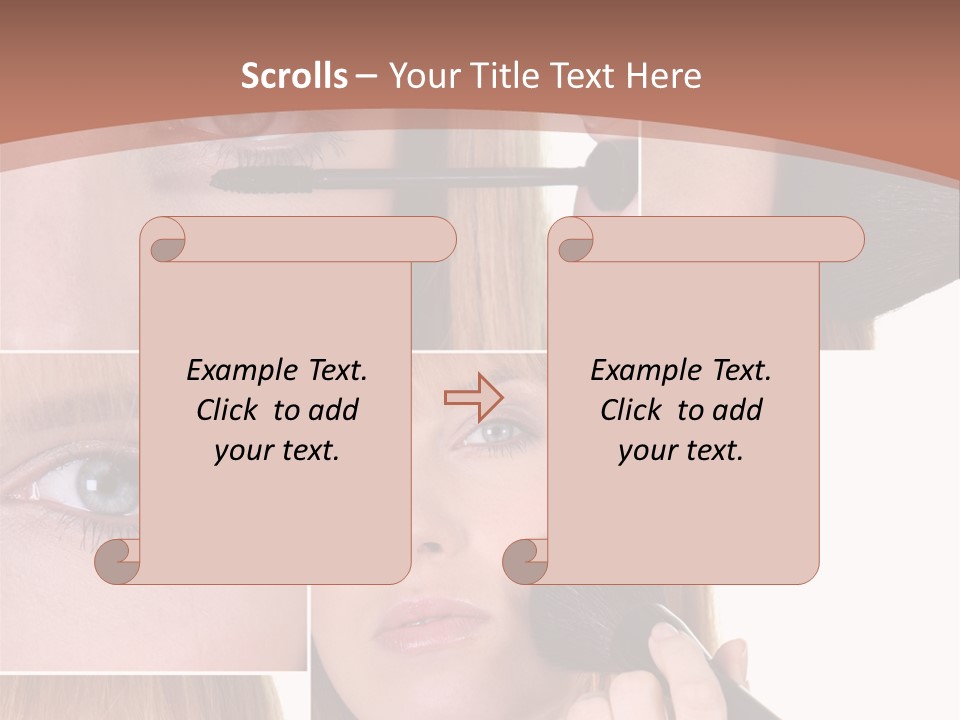 Girl Blush Eyebrow PowerPoint Template