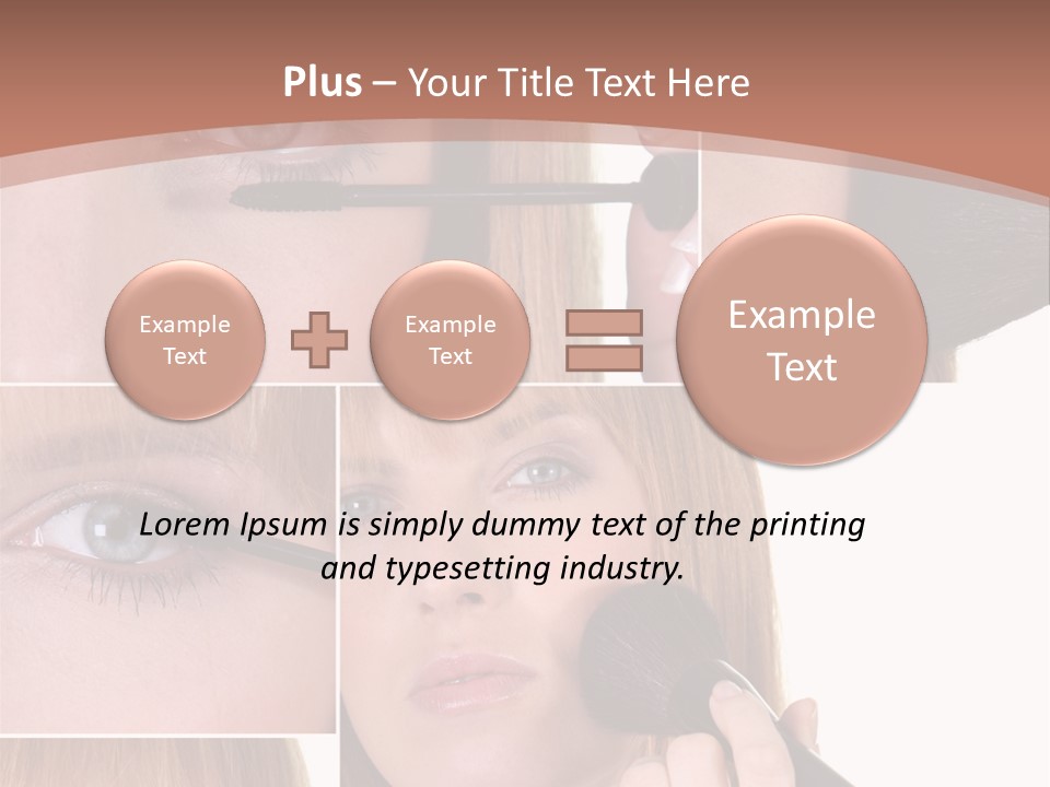 Girl Blush Eyebrow PowerPoint Template
