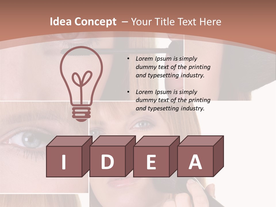 Girl Blush Eyebrow PowerPoint Template