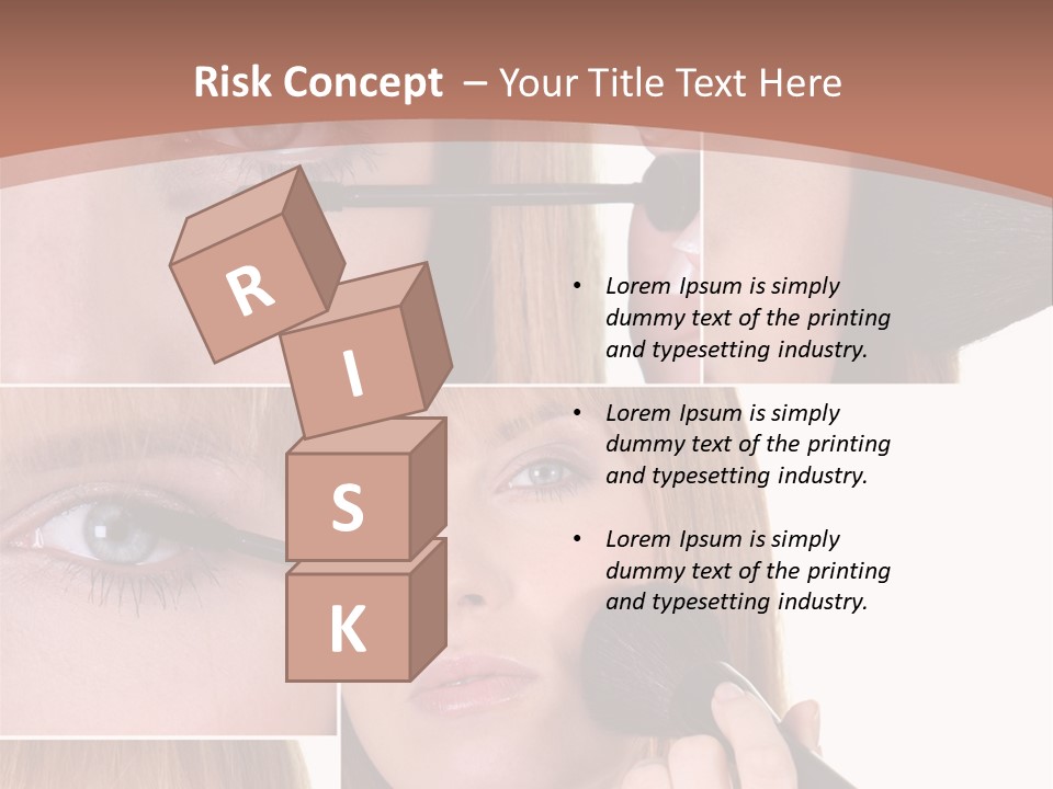 Girl Blush Eyebrow PowerPoint Template