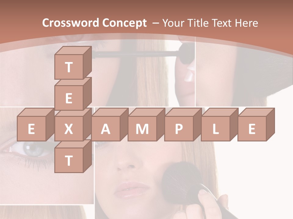 Girl Blush Eyebrow PowerPoint Template