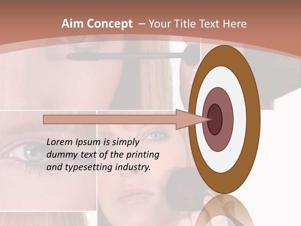 Girl Blush Eyebrow PowerPoint Template