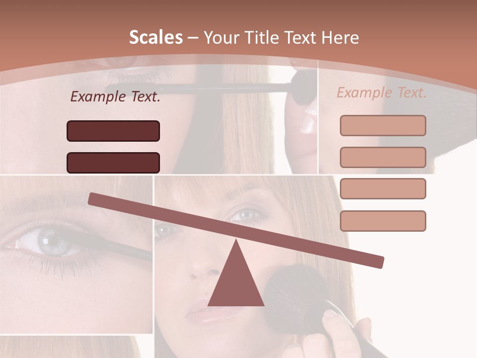 Girl Blush Eyebrow PowerPoint Template