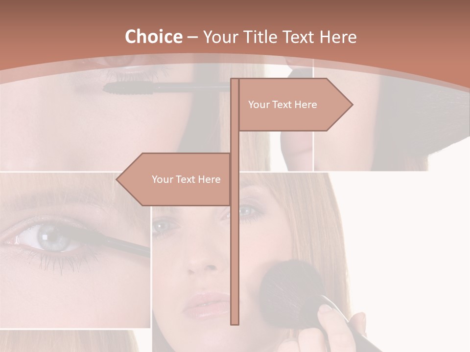 Girl Blush Eyebrow PowerPoint Template