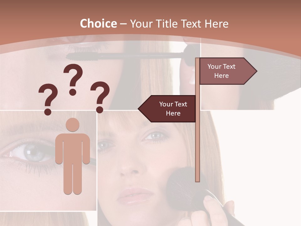 Girl Blush Eyebrow PowerPoint Template