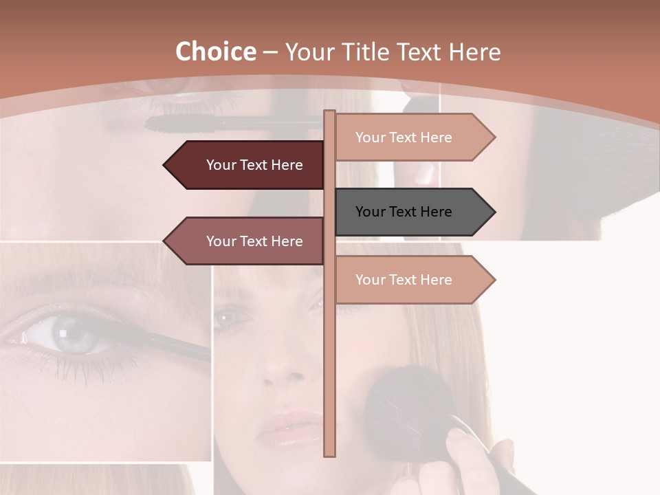 Girl Blush Eyebrow PowerPoint Template