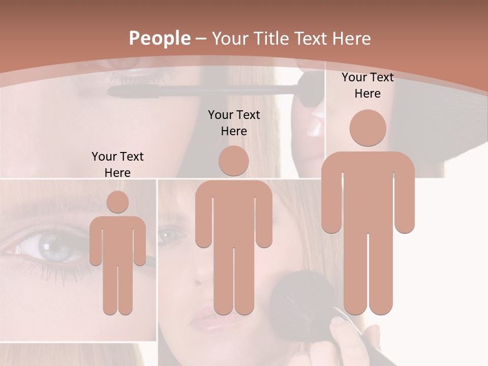 Girl Blush Eyebrow PowerPoint Template