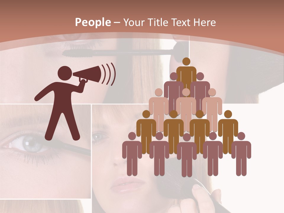 Girl Blush Eyebrow PowerPoint Template