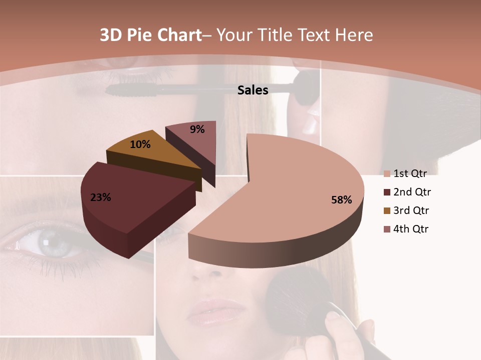 Girl Blush Eyebrow PowerPoint Template