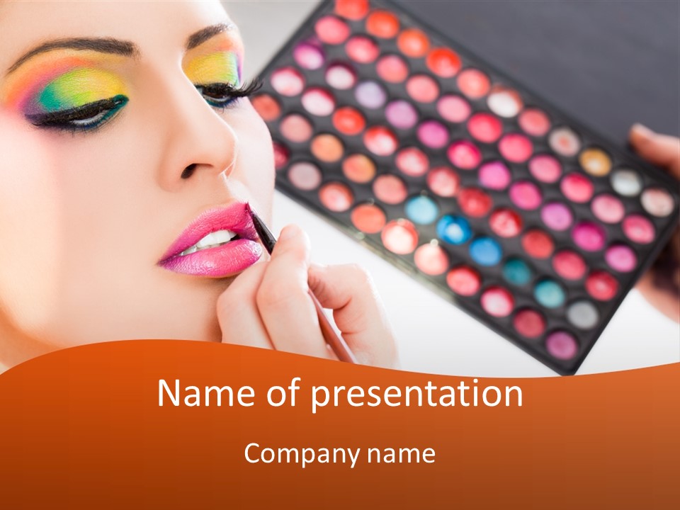 Lips Makeup Beautician PowerPoint Template