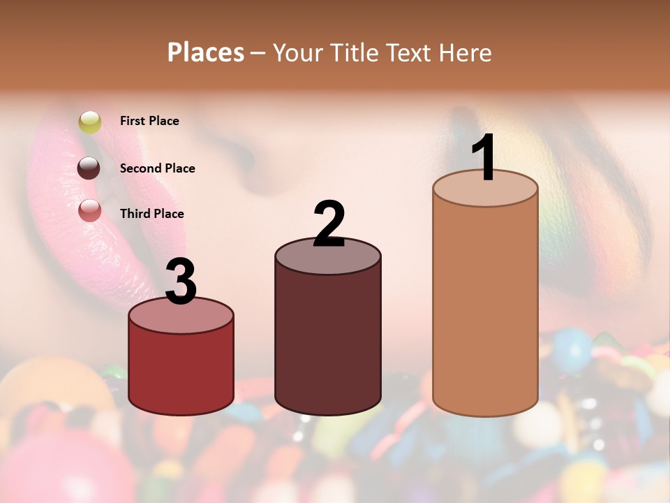 Colour Eyeshadow Female PowerPoint Template