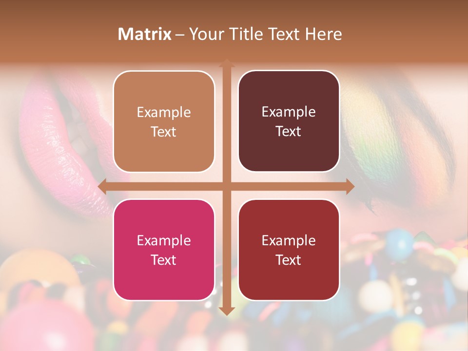 Colour Eyeshadow Female PowerPoint Template